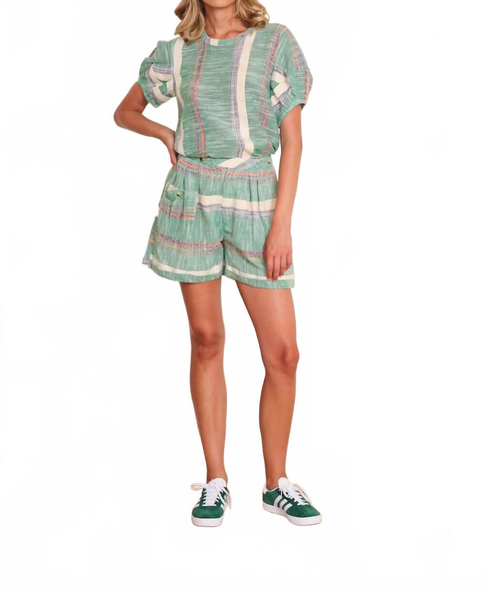 NEW DRA LOS ANGELES women's molly short in green/ivory
